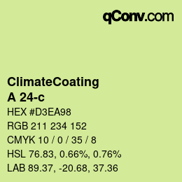 Code couleur: ClimateCoating - A 24-c | qconv.com