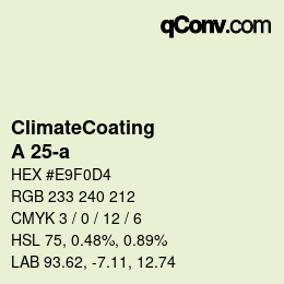 Color code: ClimateCoating - A 25-a | qconv.com