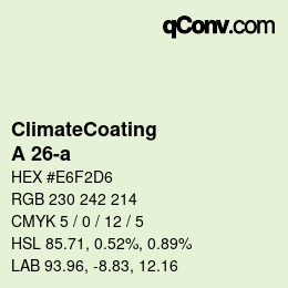 Color code: ClimateCoating - A 26-a | qconv.com