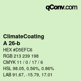 Color code: ClimateCoating - A 26-b | qconv.com