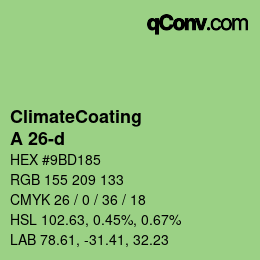 Code couleur: ClimateCoating - A 26-d | qconv.com