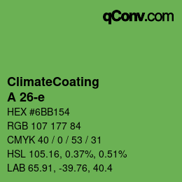 Code couleur: ClimateCoating - A 26-e | qconv.com