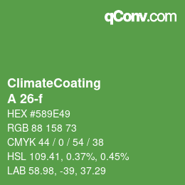 Code couleur: ClimateCoating - A 26-f | qconv.com