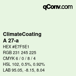 カラーコード: ClimateCoating - A 27-a | qconv.com