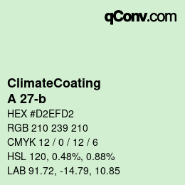 Farbcode: ClimateCoating - A 27-b | qconv.com