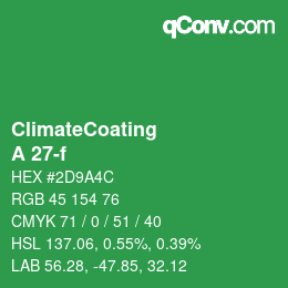 カラーコード: ClimateCoating - A 27-f | qconv.com