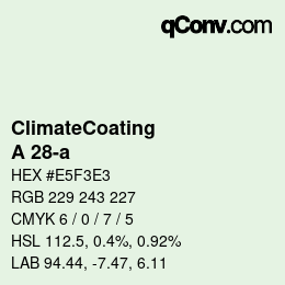 Code couleur: ClimateCoating - A 28-a | qconv.com