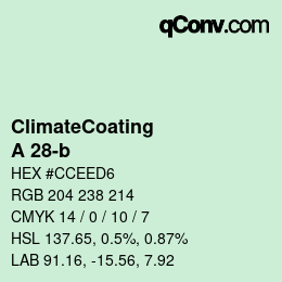 Código de color: ClimateCoating - A 28-b | qconv.com