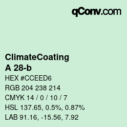 Code couleur: ClimateCoating - A 28-b | qconv.com