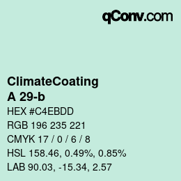 Color code: ClimateCoating - A 29-b | qconv.com