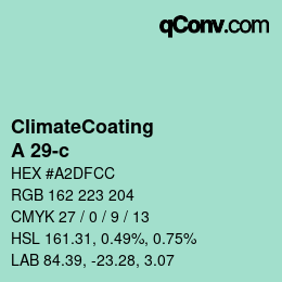 Color code: ClimateCoating - A 29-c | qconv.com