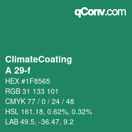 カラーコード: ClimateCoating - A 29-f | qconv.com