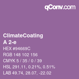 カラーコード: ClimateCoating - A 2-e | qconv.com