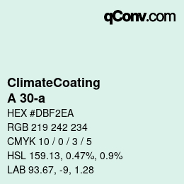 カラーコード: ClimateCoating - A 30-a | qconv.com