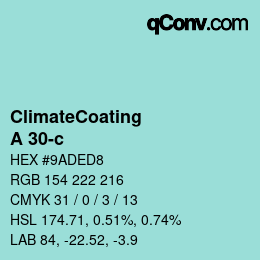 Código de color: ClimateCoating - A 30-c | qconv.com