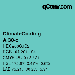 カラーコード: ClimateCoating - A 30-d | qconv.com