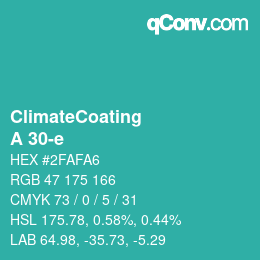カラーコード: ClimateCoating - A 30-e | qconv.com