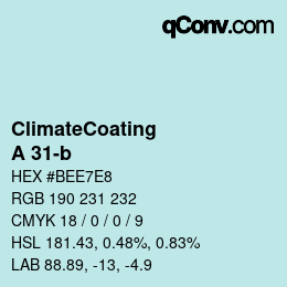 Código de color: ClimateCoating - A 31-b | qconv.com