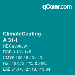 カラーコード: ClimateCoating - A 31-f | qconv.com