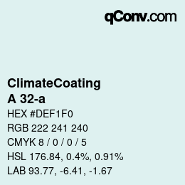 Farbcode: ClimateCoating - A 32-a | qconv.com