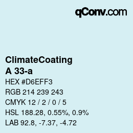 Código de color: ClimateCoating - A 33-a | qconv.com