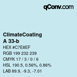 Color code: ClimateCoating - A 33-b | qconv.com