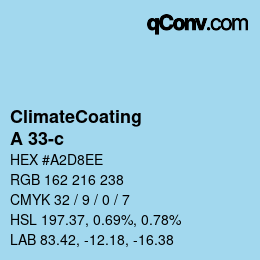 Código de color: ClimateCoating - A 33-c | qconv.com