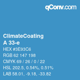 Color code: ClimateCoating - A 33-e | qconv.com