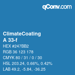 Código de color: ClimateCoating - A 33-f | qconv.com