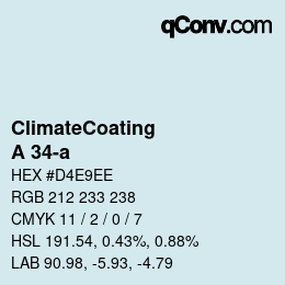 カラーコード: ClimateCoating - A 34-a | qconv.com