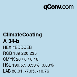 Farbcode: ClimateCoating - A 34-b | qconv.com