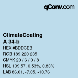 Color code: ClimateCoating - A 34-b | qconv.com