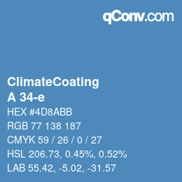カラーコード: ClimateCoating - A 34-e | qconv.com