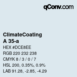 Farbcode: ClimateCoating - A 35-a | qconv.com