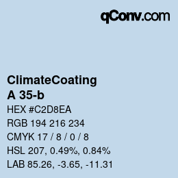 カラーコード: ClimateCoating - A 35-b | qconv.com