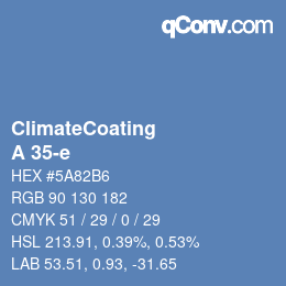 カラーコード: ClimateCoating - A 35-e | qconv.com