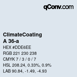 Color code: ClimateCoating - A 36-a | qconv.com