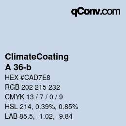 Code couleur: ClimateCoating - A 36-b | qconv.com