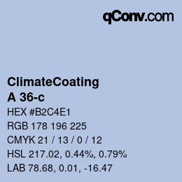 Farbcode: ClimateCoating - A 36-c | qconv.com