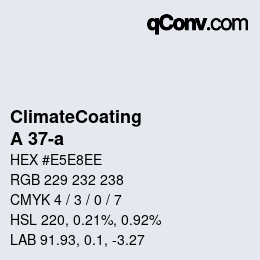 Farbcode: ClimateCoating - A 37-a | qconv.com