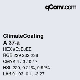 Code couleur: ClimateCoating - A 37-a | qconv.com