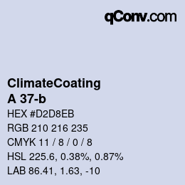 Color code: ClimateCoating - A 37-b | qconv.com