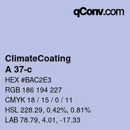 Color code: ClimateCoating - A 37-c | qconv.com