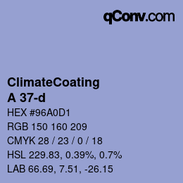 Farbcode: ClimateCoating - A 37-d | qconv.com