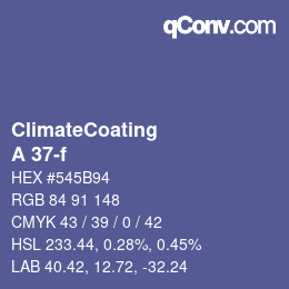 Color code: ClimateCoating - A 37-f | qconv.com