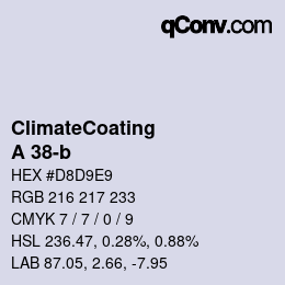 カラーコード: ClimateCoating - A 38-b | qconv.com