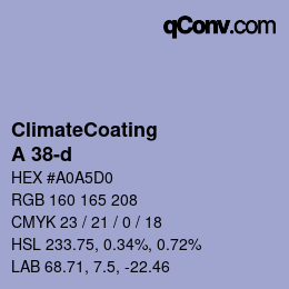 Código de color: ClimateCoating - A 38-d | qconv.com