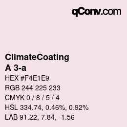 Código de color: ClimateCoating - A 3-a | qconv.com