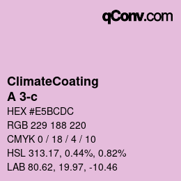 Código de color: ClimateCoating - A 3-c | qconv.com