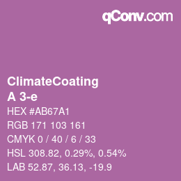 Código de color: ClimateCoating - A 3-e | qconv.com